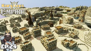 How to build a Desert Quarry Village Part 1  KingZees Empire Ep24  Minecraft 1165 Survival [upl. by Ubald]