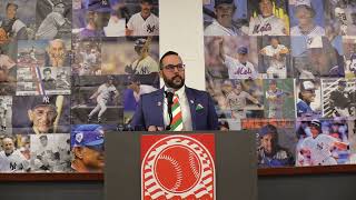 Chris Vaccaro Speech for the Italian American Baseball Foundation Induction into the NY Baseball HOF [upl. by Ahcorb]