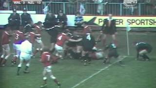 1972 Rugby Union Test Match Wales vs New Zealand All Blacks highlights [upl. by Ynnelg]