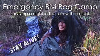 Emergency Camping in Rain is it Possible with only a Bivi Bag for Shelter Trying Alpkit Kloke [upl. by Esme]