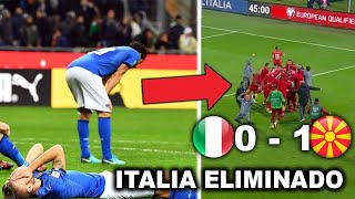 HISTÓRICO ITALIA ELIMINADO y FUERA DEL MUNDIAL DE QATAR 2022  Italia 01 Macedonia [upl. by Ennadroj]