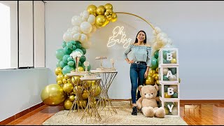 Como hacer un Arco de Globos e instalarlo en un Aro 🧸 Oh Baby o Baby Shower 🧸 [upl. by Asilrahc]