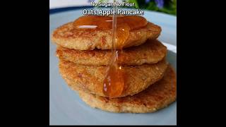 Easy Healthy Oats Apple Pancake 🥞 shorts pancakerecipe oatsrecipe recipe food [upl. by Nolava]