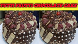 TUTTI FRUTTI CHOCOLATE CAKE RECIPE BY SATRUNGIFOODSSARGODHA [upl. by Tudor]