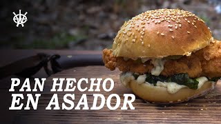 Hamburguesa de pollo crujiente  Emberwood [upl. by Yoreel362]