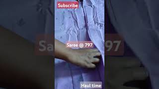 Myntra saree under 800rs  silver zari saree💕 myntra [upl. by Steere199]