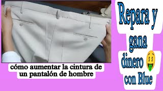 video 1 como aumentar 25 CMS a un traje de hombre como arreglar un pantalón chico de cintura DIY [upl. by Ehud]