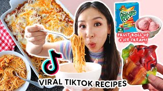 I Tried TikToks most viral recipes Im back baby 🙌🏻 [upl. by Aracat]