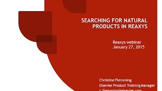 Natural Products in Reaxys [upl. by Roxi]