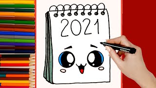 Cómo dibujar un Calendario Kawaii fácil [upl. by Zurn]