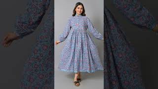 Special casual ware printed frock design Elegant Long Frock Designs Trendy amp Stylish Outfits 2024 [upl. by Adnolrehs]