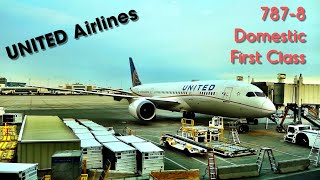 UNITED AIRLINES  flying domestic first class on the Dreamliner [upl. by Nesto504]