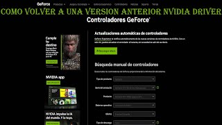 Como poner una versión anterior en Nvidia [upl. by Olemrac]