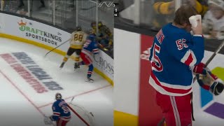 David Pastrnak Ejected For Hit On Ryan Lindgren Scrum Ensues [upl. by Ednil]