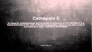 Medical vocabulary What does Cathepsin E mean [upl. by Allez]