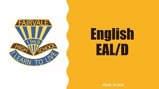 FVHS Stage 6 English  EALD [upl. by Lubba]