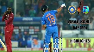 Virat kohli master class against west indes in a run chase👑 [upl. by Lyda856]