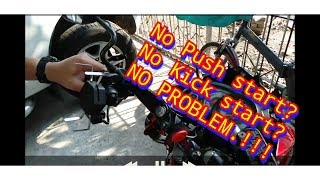 No push start  No Kick satrt  no battery  NO PROBLEM [upl. by Ahsyekat]