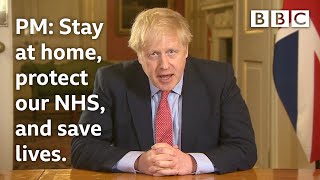 Coronavirus PM Boris Johnsons lockdown statement BBCNews  BBC [upl. by Adleremse232]