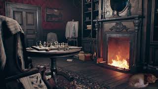 ambience  ASMR Grimmauld Place Fireplace  Harry Potter  Dark Victorian Room  1 hour [upl. by Asatan572]