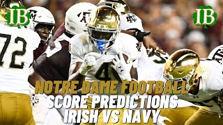 Notre Dame vs Navy Score Predictions [upl. by Eelan]