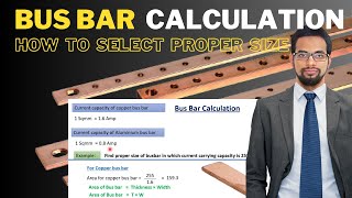 Busbar Size Calculation  Electrical Busbar load calculation [upl. by Yelha]