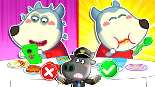 Wolfoo Focus on Your Meal Its Time to Eat Healthy Habits for Kids 🤩 Wolfoo Kids Cartoon [upl. by Rochella]