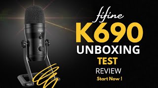 FiFine K690 USB Multi Pattern Microphone Unboxing  Test  Review  Bol Chaal [upl. by Xenia568]