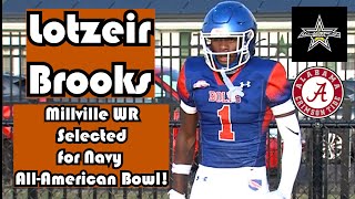 Lotzeir Brooks  Millville WR  Alabama Commit  Selected for Navy AllAmerican Bowl [upl. by Ahsyt]