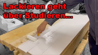 Lackieren geht über Studieren  Holz lackieren  Holz Fliesen selber machen  MetroFliesen aus Holz [upl. by Yamauchi]