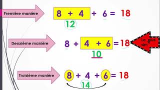 Les propriétés de laddition Lassociativité [upl. by Kirimia]