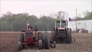 IH 1466 Black Stripe and 3588 Red Bibs Bill Plowing at the Boseman Farm Plowday [upl. by Auka339]