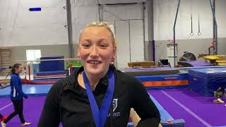 Interview Hockinsons Celia Racanelli wins district gymnastics allaround title [upl. by Leikeze11]