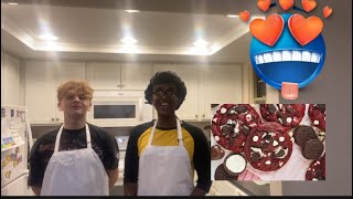 Making red velvet Oreo cookies [upl. by Devlen]