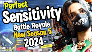 Best Sensitivity Settings For Call Of Duty Mobile Battle Royale Season 5  Br Sensitivity CODM 2024 [upl. by Adelric416]