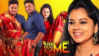 Ultimate Kanchana Saree Task  Anitha Sampath Plays Kiss Me😘 Hug Me🤗 Slap Me👋  KHS [upl. by Nwahsram]