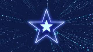 Star Tunnel in Space Background Video Loop Blue Neon Stars Screensaver VJ Wallpaper Free to Use [upl. by Margareta651]