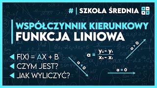 WSPÓŁCZYNNIK KIERUNKOWY prostej FUNKCJI LINIOWEJ 📈  Matematyka  Szkoła Średnia [upl. by Fawcett]