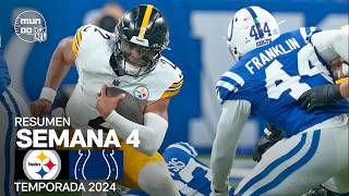 Pittsburgh Steelers vs Indianapolis Colts  Semana 4  2024  Resumen en español  NFL Highlights [upl. by Nivej]