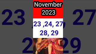 November 2023 Vivah Muhurat shots viralshots gangamuhurat marriagedate wedding2023 [upl. by Enenstein]