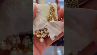 Latest gold earring design earrings gold jewellery fashion wedding dubaigoldarabicgoldlatest [upl. by Noffihc]