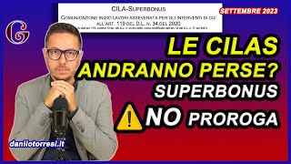 MANCATA PROROGA Superbonus 110 e cessione del credito 2024 ultime notizie conseguenze sulle CILAS [upl. by Letizia]