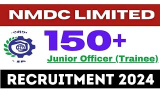 NMDC VACANCY 2024 WITHOUT GATE [upl. by Hasen875]