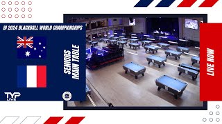 Australia 1 v France  Seniors  2024 BI World Blackball Championships  Bridlington Spa [upl. by Buehler]