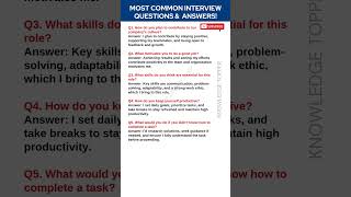 5 Most Important Job Interview Questions and Answers [upl. by Slen]