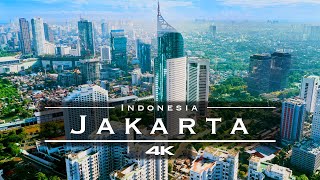 Jakarta Indonesia 🇮🇩  by drone 4K [upl. by Mackoff]