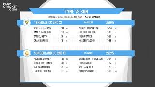 Tynedale CC 2nd XI v Sunderland CC 2nd XI [upl. by Anyaj741]