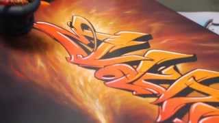 Airbrush Anleitung Airbrush Mischtechnik mit Graffiti Marker amp Evolution Airbrush [upl. by Rosenstein]