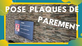 comment poser des plaquettes de parement en pierre naturelle [upl. by Yrro111]