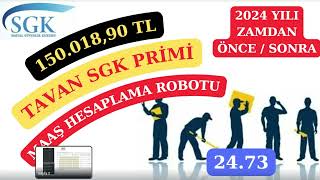 2024 Yılı Tavan SGK  Maaş Hesaplama Robotu Verileri İncelemesi [upl. by Nnylatsyrk]